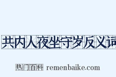 共内人夜坐守岁反义词是什么意思的图片